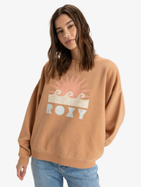 0 Line Up - Pullover Sweatshirt for Women Brown ERJFT04874 Roxy