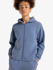 0 Rise & Vibe Sweet - Zip-Up Hoodie for Women Blue ERJFT04885 Roxy