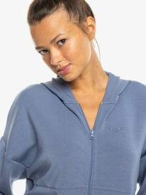 2 Rise & Vibe Sweet - Sudadera con Capucha y Cremallera para Mujer Azul ERJFT04885 Roxy