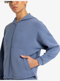 2 Rise & Vibe Sweet - Sweat à capuche zippé pour Femme Bleu ERJFT04885 Roxy