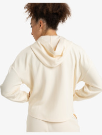 5 Rise & Vibe Sweet - Sweatshirt com capuz e fecho de correr para Mulher Beige ERJFT04885 Roxy