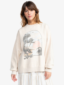 6 Lineup - Pullover Sweatshirt for Women Beige ERJFT04917 Roxy