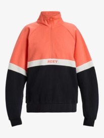 6 Essential Energy - Mock Neck Sweatshirt for Women Orange ERJFT04936 Roxy