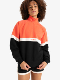 0 Essential Energy - Mock Neck Sweatshirt for Women Orange ERJFT04936 Roxy