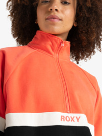 2 Essential Energy - Sweat col montant pour Femme Orange ERJFT04936 Roxy