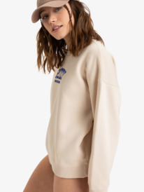 1 Lineup - Sweat à col rond pour Femme Beige ERJFT04941 Roxy