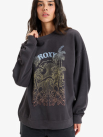 0 Lineup - Crew Neck Sweatshirt for Women Black ERJFT04942 Roxy