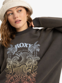 2 Lineup - Crew Neck Sweatshirt for Women Black ERJFT04942 Roxy