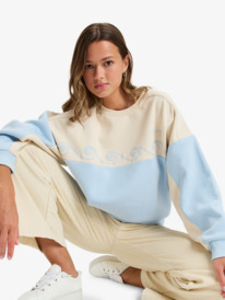 5 Waves Of Nature - Sweatshirt mit Rundhalsausschnitt für Frauen Beige ERJFT04943 Roxy