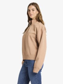 5 Our Town - Felpa con collo alto da Donna Brown ERJFT04949 Roxy