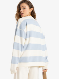 4 Strictly Stripes - Crew Neck Sweatshirt para Mulher Azul ERJFT04954 Roxy