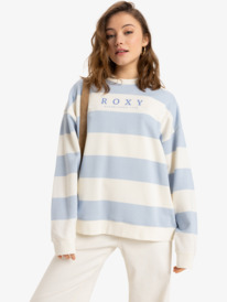 0 Strictly Stripes - Crew Neck Sweatshirt para Mulher Azul ERJFT04954 Roxy