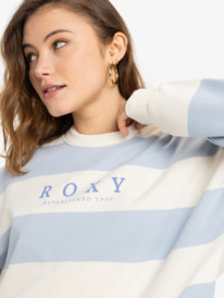 2 Strictly Stripes - Sudadera de cuello redondo para Mujer Azul ERJFT04954 Roxy