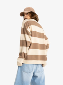 4 Strictly Stripes - Sweat à col rond pour Femme Beige ERJFT04954 Roxy