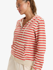 1 Perfect - Sweat à capuche zippé pour Femme Rouge ERJFT04955 Roxy