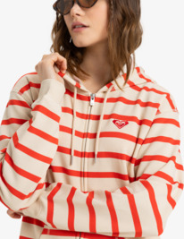 2 Perfect - Sweat à capuche zippé pour Femme Rouge ERJFT04955 Roxy