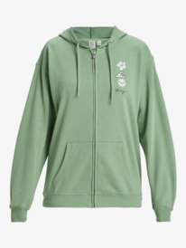 5 Surf Stoked - Sweat à capuche zippé pour Femme Vert ERJFT04956 Roxy