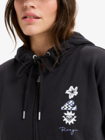 5 Surf Stoked - Hoody met Rits over de hele lengte voor Dames Black ERJFT04956 Roxy