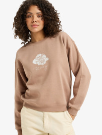 0 Perfect Place - Sweat à col rond pour Femme Marron ERJFT04958 Roxy