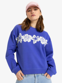 0 Perfect Place - Sweat à col rond pour Femme Violet ERJFT04958 Roxy