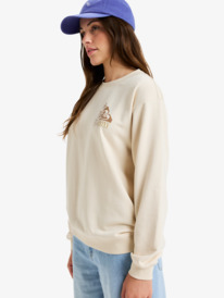 1 Surf Stoked - Sweat à col rond pour Femme Beige ERJFT04963 Roxy