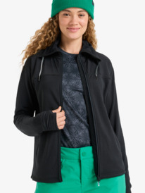 7 Vertere Full Zip - Technical Mid Layer for Women Black ERJFT04974 Roxy