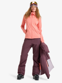 2 Vertere Full Zip - Technical Mid Layer for Women Orange ERJFT04974 Roxy
