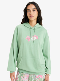 0 Hibiscus Heart - Pullover Hoodie for Women Green ERJFT04980 Roxy