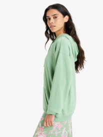 1 Hibiscus Heart - Pullover Hoodie for Women Green ERJFT04980 Roxy