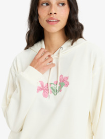 4 Hibiscus Heart - Sweat à capuche pour Femme Blanc ERJFT04980 Roxy