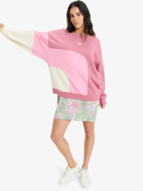 2 Happy Daize - Crew Neck Sweatshirt for Women Pink ERJFT04982 Roxy