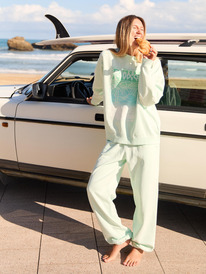 2 Lineup Oversized - Pullover model voor Dames Green ERJFT04990 Roxy