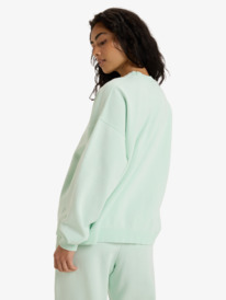 8 Lineup Oversized - Oversized Crew Neck Sweatshirt With Vintage Wash Effect for Women Green ERJFT04990 Roxy