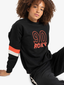 0 Essential Energy - Sudadera de cuello redondo para Mujer Negro ERJFT04994 Roxy