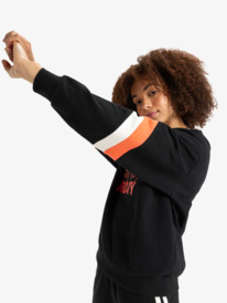 1 Essential Energy - Crew Neck Sweatshirt para Mulher Preto ERJFT04994 Roxy