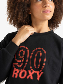 2 Essential Energy - Crew Neck Sweatshirt for Women Black ERJFT04994 Roxy