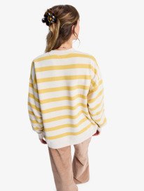 6 Strictly Stripes Oversized - Oversize-Sweatshirt mit Streifen für Frauen Gelb ERJFT05004 Roxy