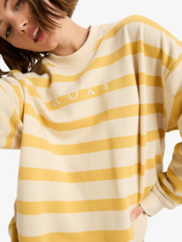 7 Strictly Stripes Oversized - Oversize-Sweatshirt mit Streifen für Frauen Gelb ERJFT05004 Roxy