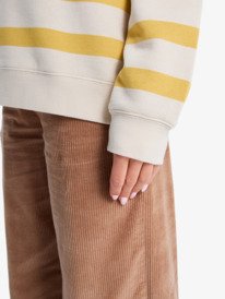 3 Strictly Stripes Oversized - Oversize-Sweatshirt mit Streifen für Frauen Gelb ERJFT05004 Roxy