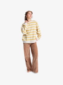 5 Strictly Stripes Oversized - Oversize-Sweatshirt mit Streifen für Frauen Gelb ERJFT05004 Roxy