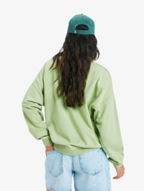 4 Lineup Oversized - Oversized Sweatshirt With Vintage Wash Effect for Women Green ERJFT05005 Roxy