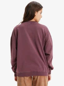 4 Lineup Oversized - Oversized Sweatshirt With Vintage Wash Effect for Women Red ERJFT05005 Roxy