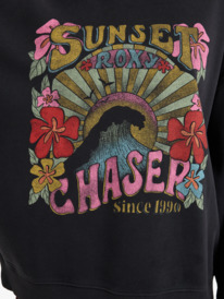 4 Lineup - Sweatshirt With Vintage Wash Effect for Women Black ERJFT05006 Roxy