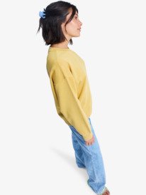 1 Lineup - Sweatshirt avec effet délavé vintage pour Femme Jaune ERJFT05006 Roxy