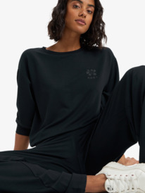 5 Surfing By Moonlight - Top lounge en mélange modal pour Femme Noir ERJFT05008 Roxy