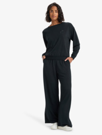 2 Surfing By Moonlight - Top lounge en mélange modal pour Femme Noir ERJFT05008 Roxy