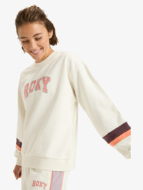 1 Essential Energy Timeless Cn - Felpa sportiva da Donna White ERJFT05010 Roxy