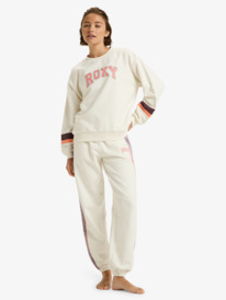 2 Essential Energy Timeless Cn - Felpa sportiva da Donna White ERJFT05010 Roxy