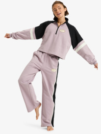 2 Essential Energy Boxy Half Zip - Sport Fleece for Women Purple ERJFT05011 Roxy
