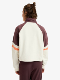 4 Essential Energy Boxy Half Zip - Felpa sportiva da Donna White ERJFT05011 Roxy